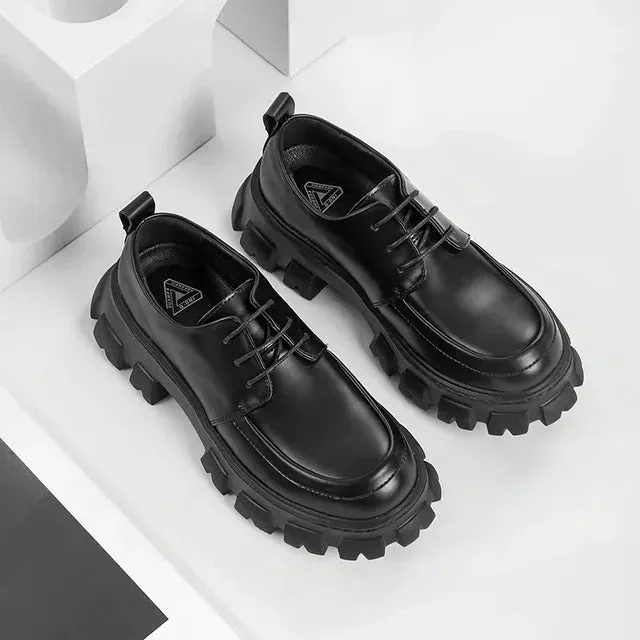 Nathan - Moderne Leren Derbyschoenen
