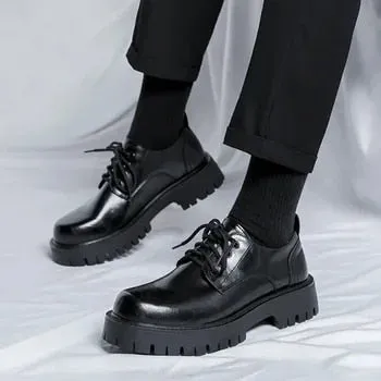 Nathan - Moderne Leren Derbyschoenen