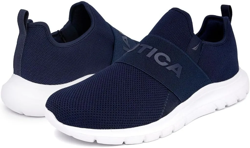 Nautica Men's Slip-On Sneakers  Casual Fashion Shoes for Walking, in Medium & Wide Widths