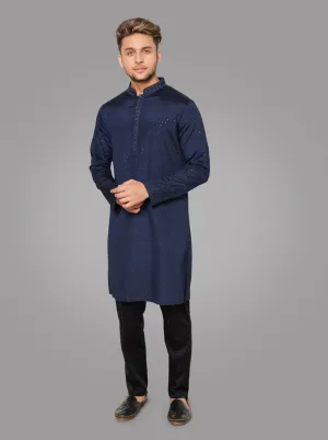 Navy Blue Kurta Pajama | TULA