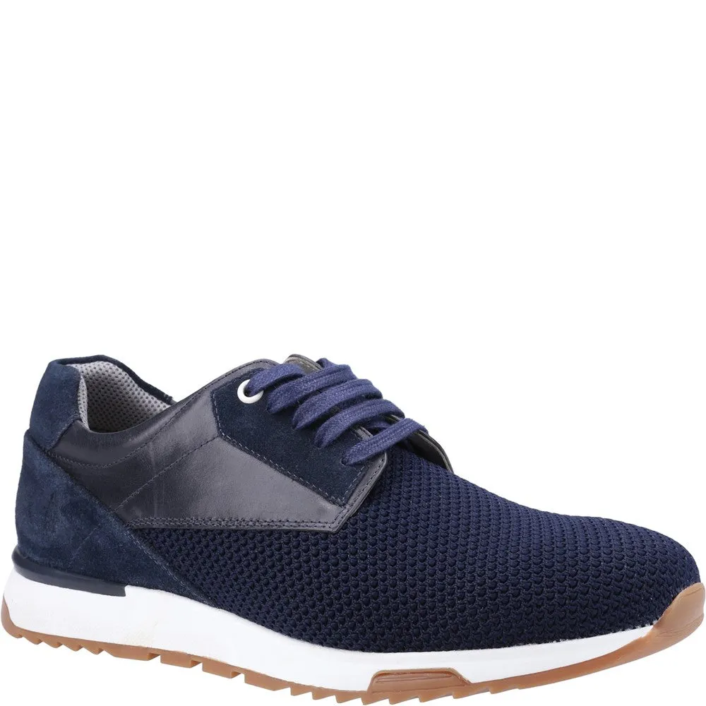 Navy Mesh Simon Lace-Up Trainers