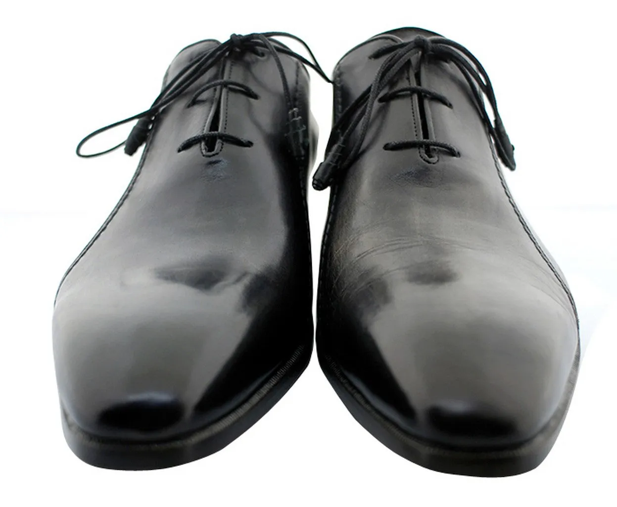Oscar William Grey/Black Fulham Palace Men's Luxury Classic Leather Shoes