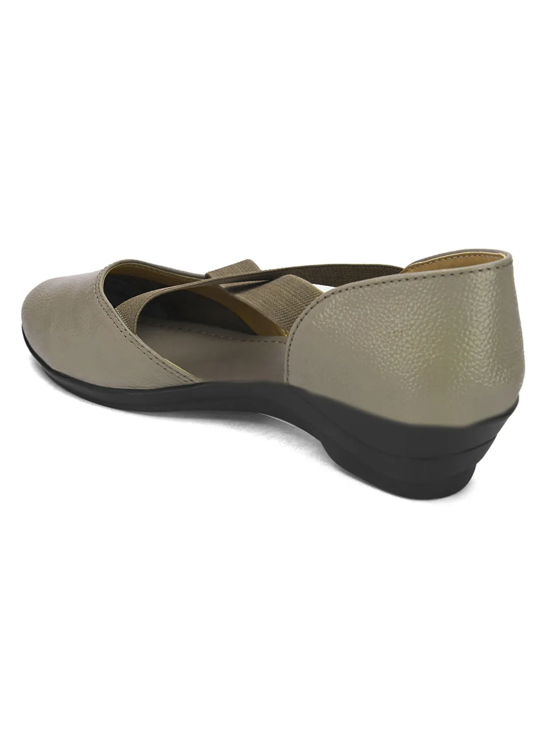 Pelle Albero Grey Leather Casual Grey Belly for Girls/Women