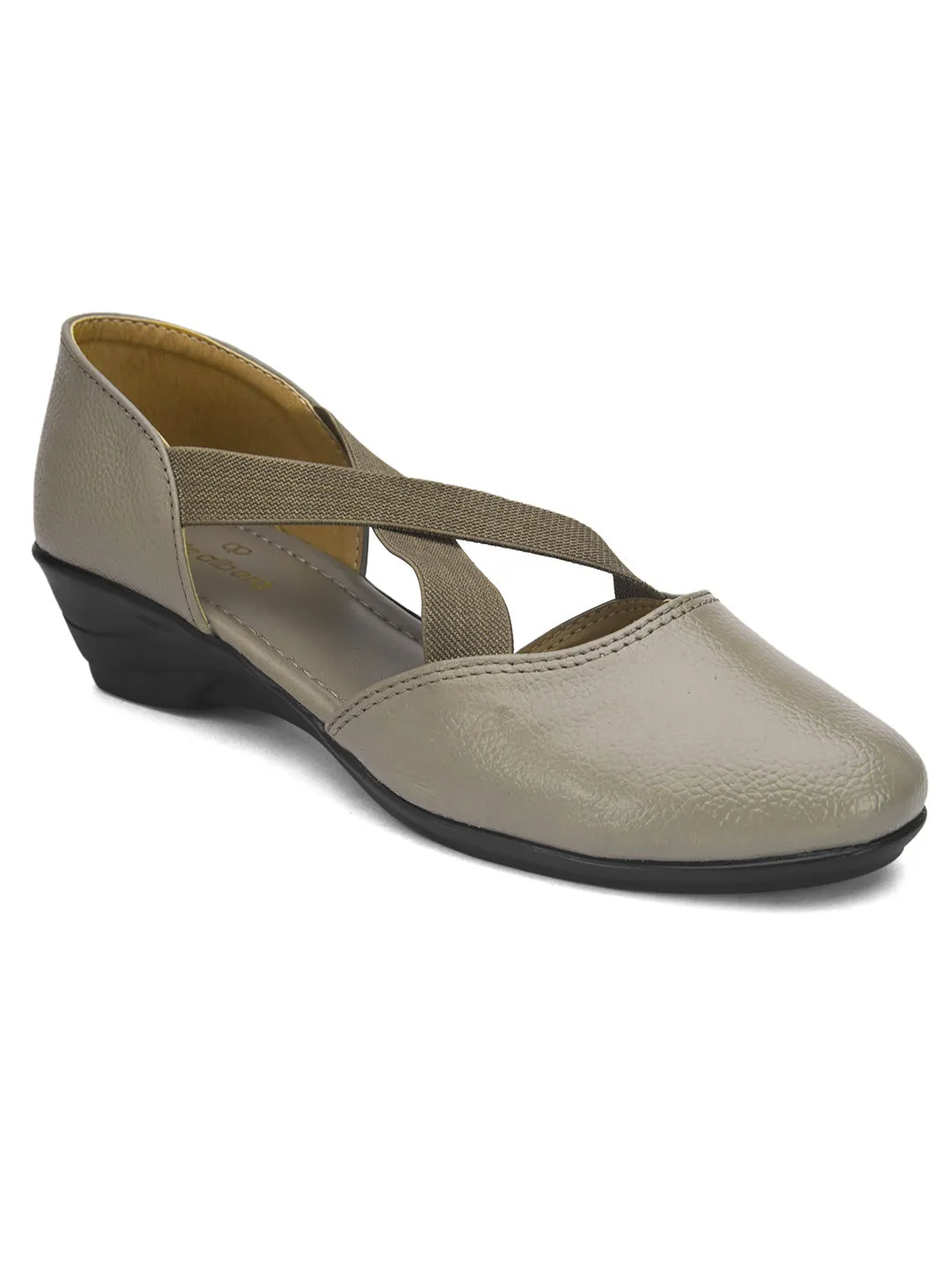 Pelle Albero Grey Leather Casual Grey Belly for Girls/Women