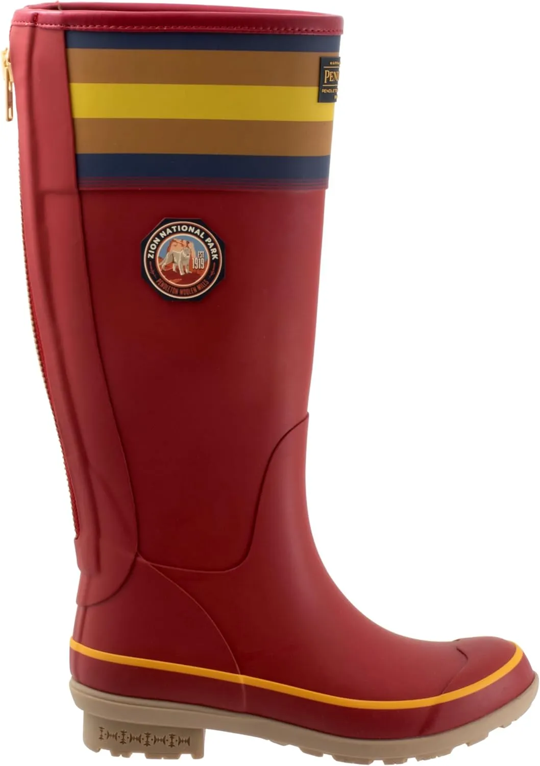 PENDLETON Women's Tall Rain Boots, Premium Rubber, Adjustable Buckle, Non-Slip Sole, 13.75" Shaft