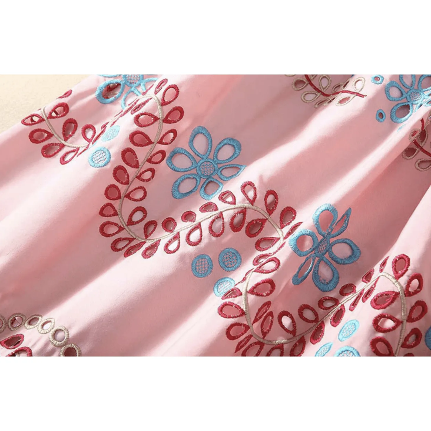 Pink Embroidery Dress