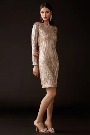 PLACEMENT SEQUINS DRESS