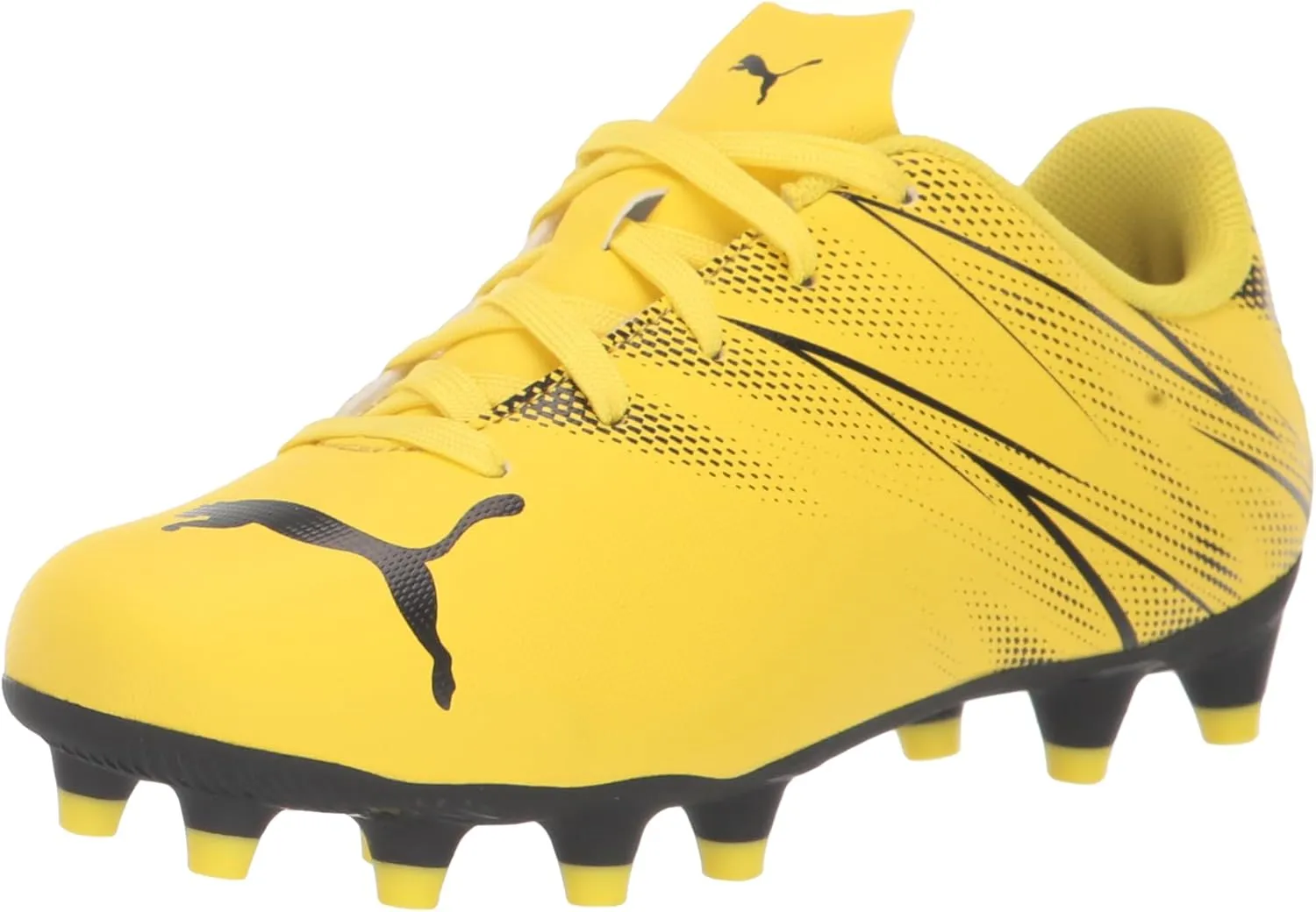 PUMA Attacanto Firm Ground/Artificial Ground (Toddler/Little Kid/Big Kid) Yellow Blaze/Puma Black 6 Big Kid M