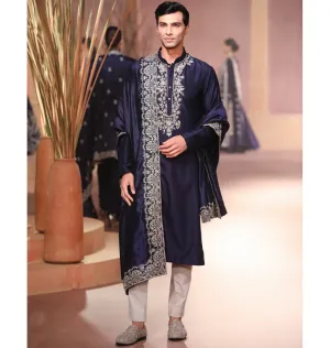 Purple Silk Kurta Set