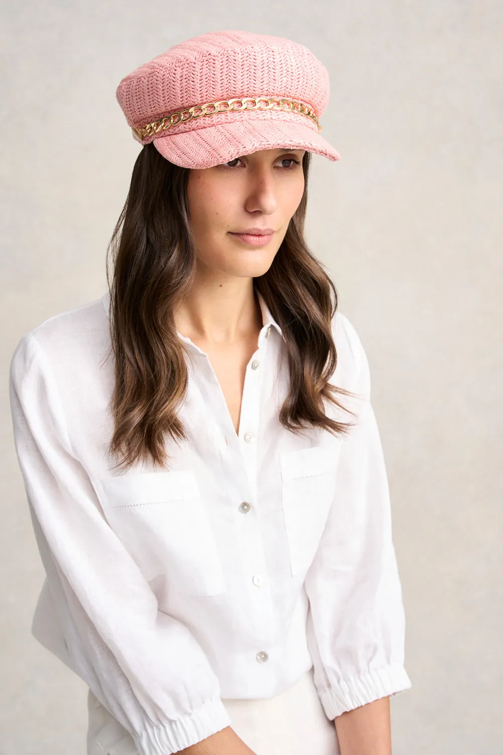 Rosanna Bakerboy Hat - Light Pink