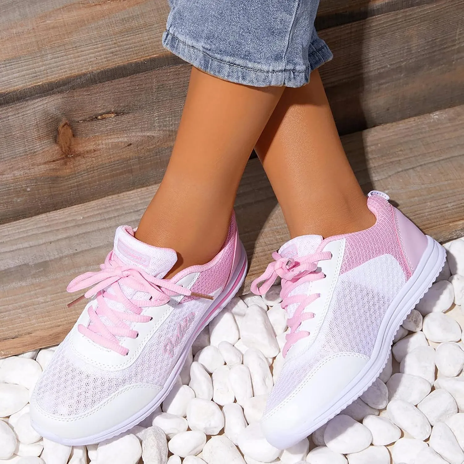 Running Shoes Lightweight Tennis Shoes Non Slip Gym Lace Up Mens Dress Shoes Mesh Dress Casual Shoes Walking Sneakers Tennis Shoe Cross Trainer Shoe