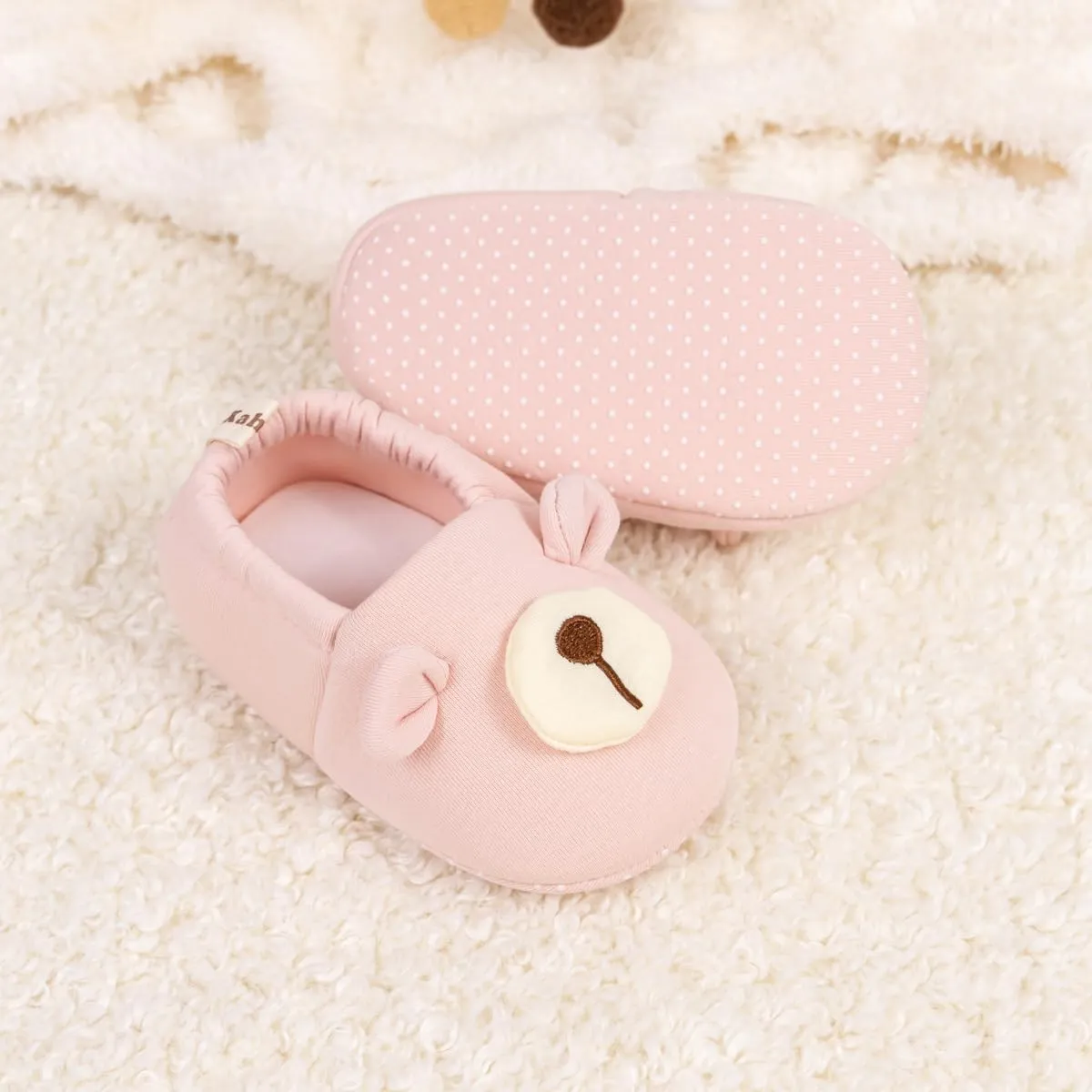 Sawimlgy Newborn Infant Baby Boys Girls Cute Cartoon Slipper Soft Non Skid Sole Slip On House Animal Indoor Sock Shoes Crib Moccasins for New Walkers