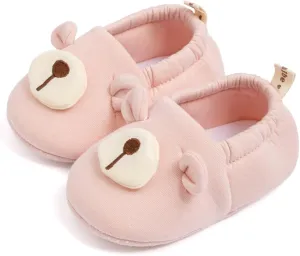Sawimlgy Newborn Infant Baby Boys Girls Cute Cartoon Slipper Soft Non Skid Sole Slip On House Animal Indoor Sock Shoes Crib Moccasins for New Walkers