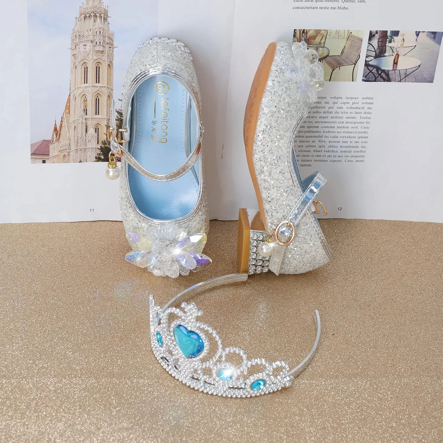 Shoes Low Heel Baby Girls Dress Shoes Cute Bowknot Sparkle Mary Jane Flower Girls Wedding Birthday Party Prom