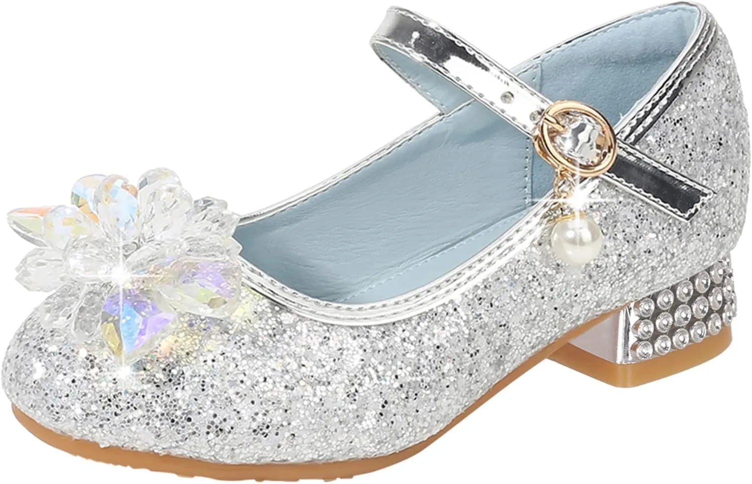 Shoes Low Heel Baby Girls Dress Shoes Cute Bowknot Sparkle Mary Jane Flower Girls Wedding Birthday Party Prom