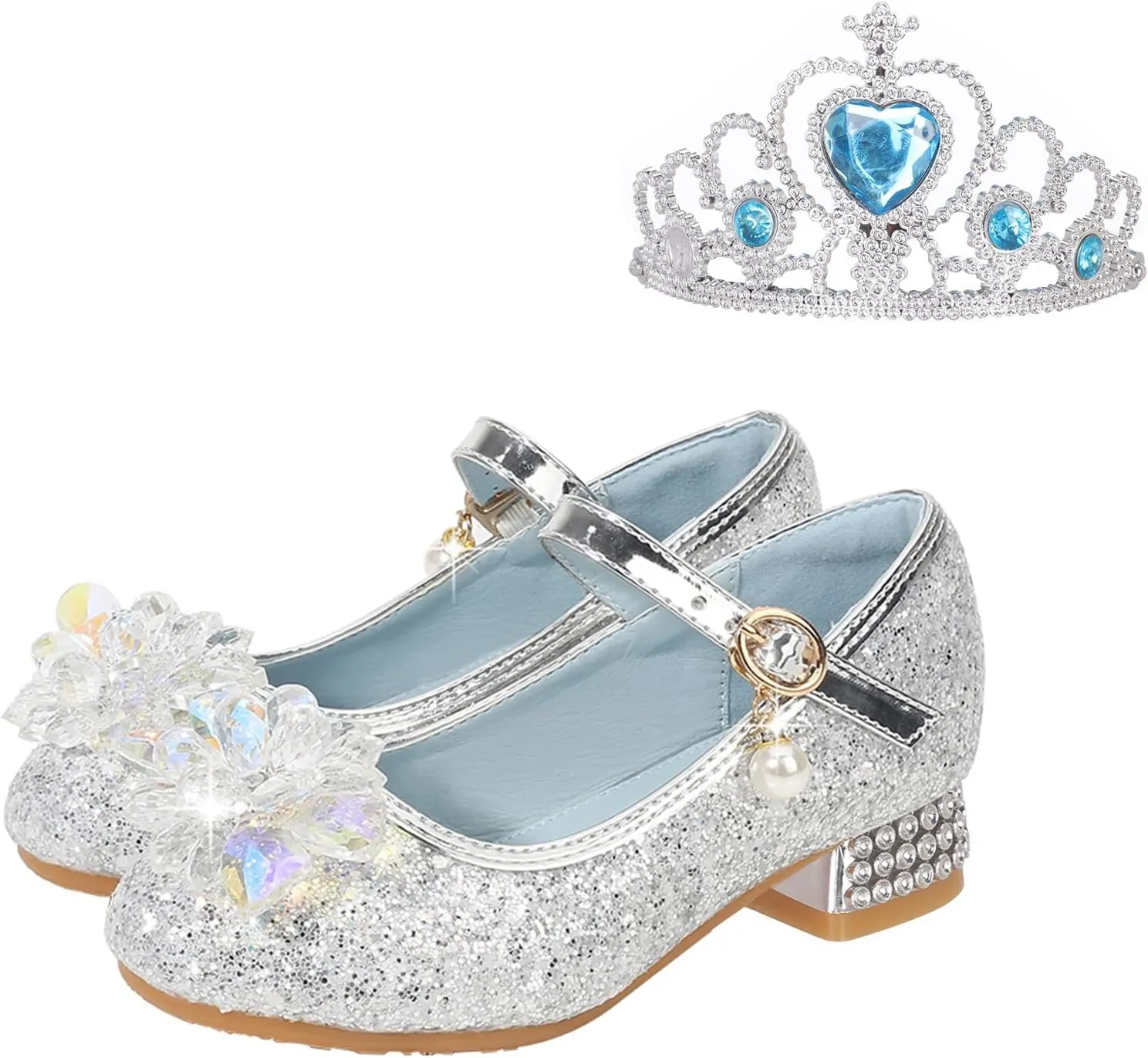 Shoes Low Heel Baby Girls Dress Shoes Cute Bowknot Sparkle Mary Jane Flower Girls Wedding Birthday Party Prom