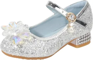 Shoes Low Heel Baby Girls Dress Shoes Cute Bowknot Sparkle Mary Jane Flower Girls Wedding Birthday Party Prom