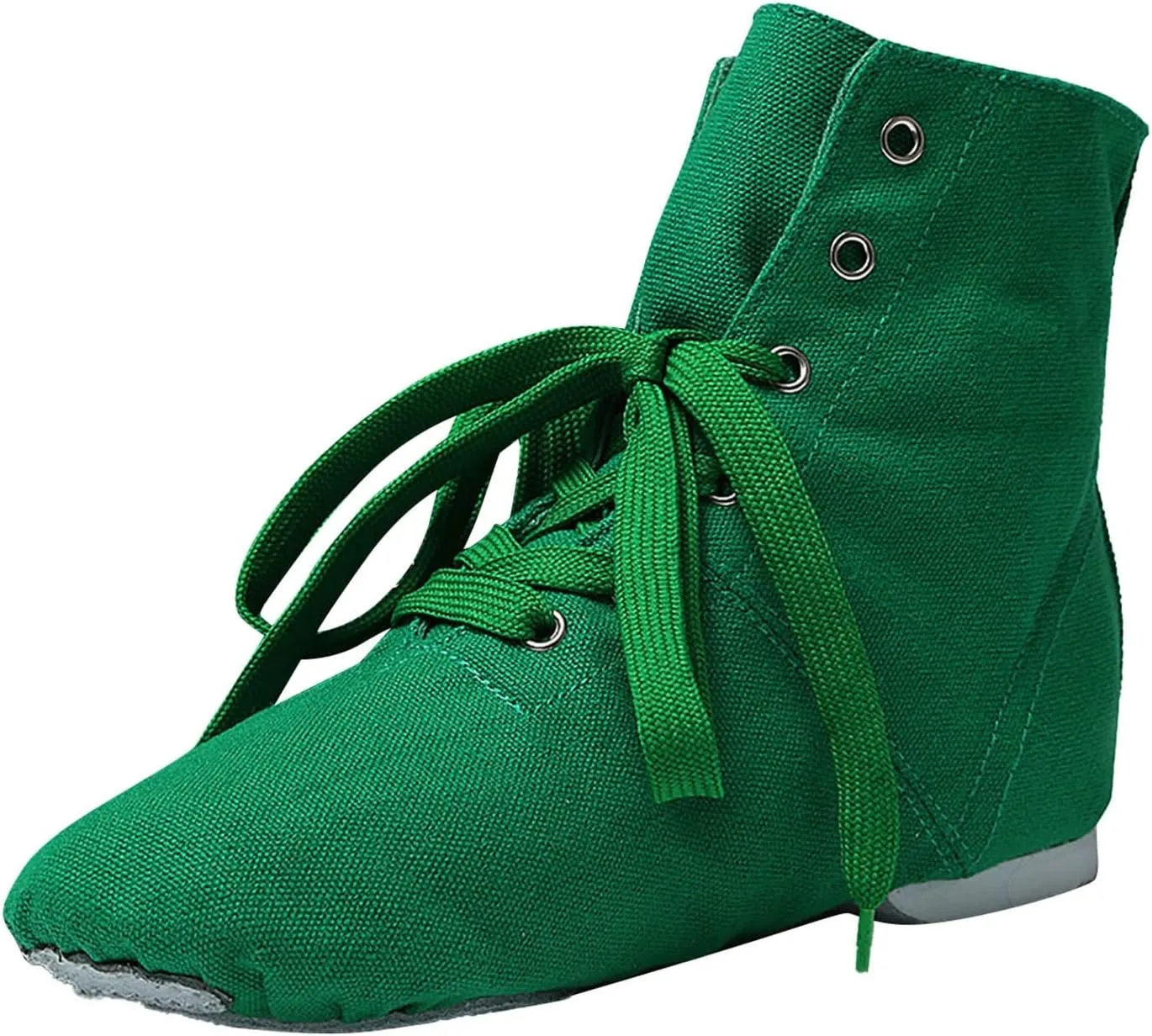 Split Sole Jazz Boots High Top Lace up Leather Canvas Dancing Shoes for Girls Boys (Toddler/Little Kid/Big Kid)