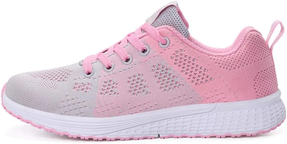 Tennis Shoes Womens Lightweight Comfortable Lace up Walking Shoes Women Mesh Breathable Women's Casual Shoes Slip On Sneakers Waterproof Tennis Shoe Cross Trainer Shoe