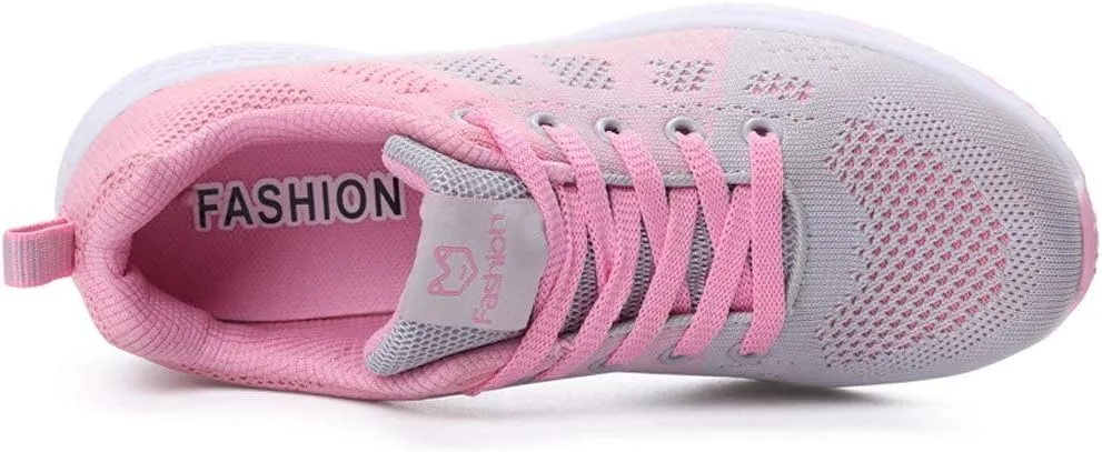 Tennis Shoes Womens Lightweight Comfortable Lace up Walking Shoes Women Mesh Breathable Women's Casual Shoes Slip On Sneakers Waterproof Tennis Shoe Cross Trainer Shoe