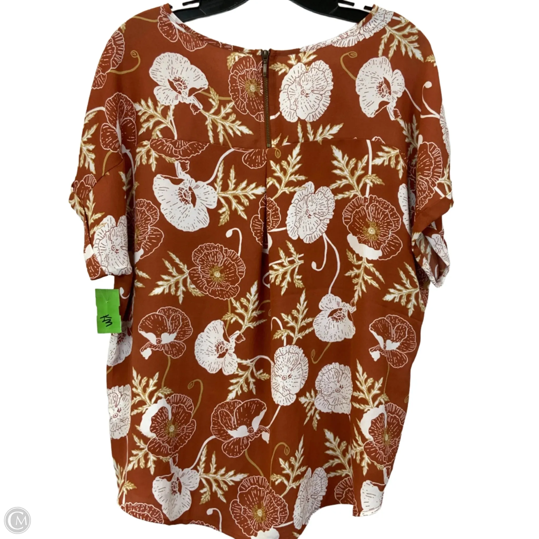 Top Short Sleeve By Maurices In Orange, Size: L