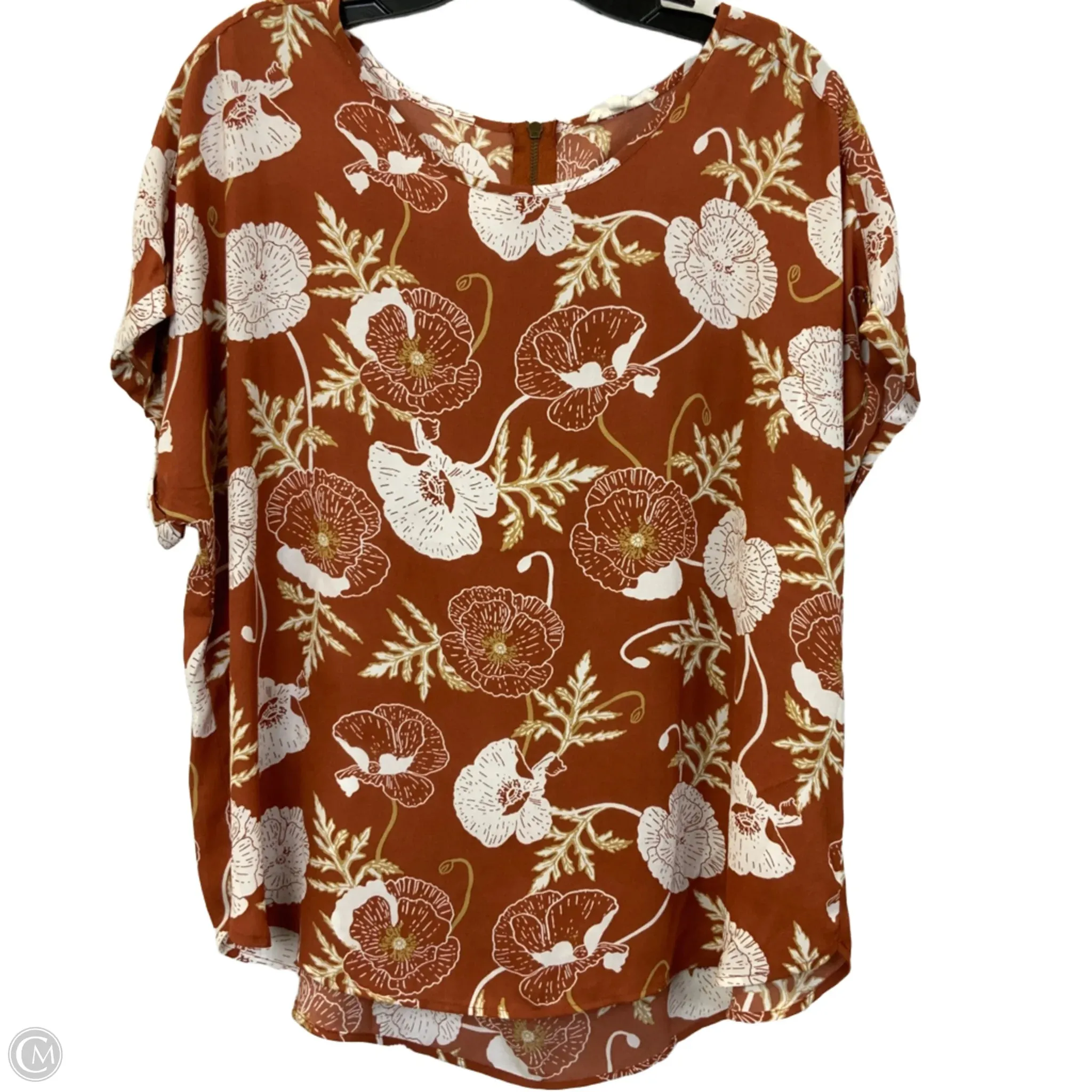 Top Short Sleeve By Maurices In Orange, Size: L