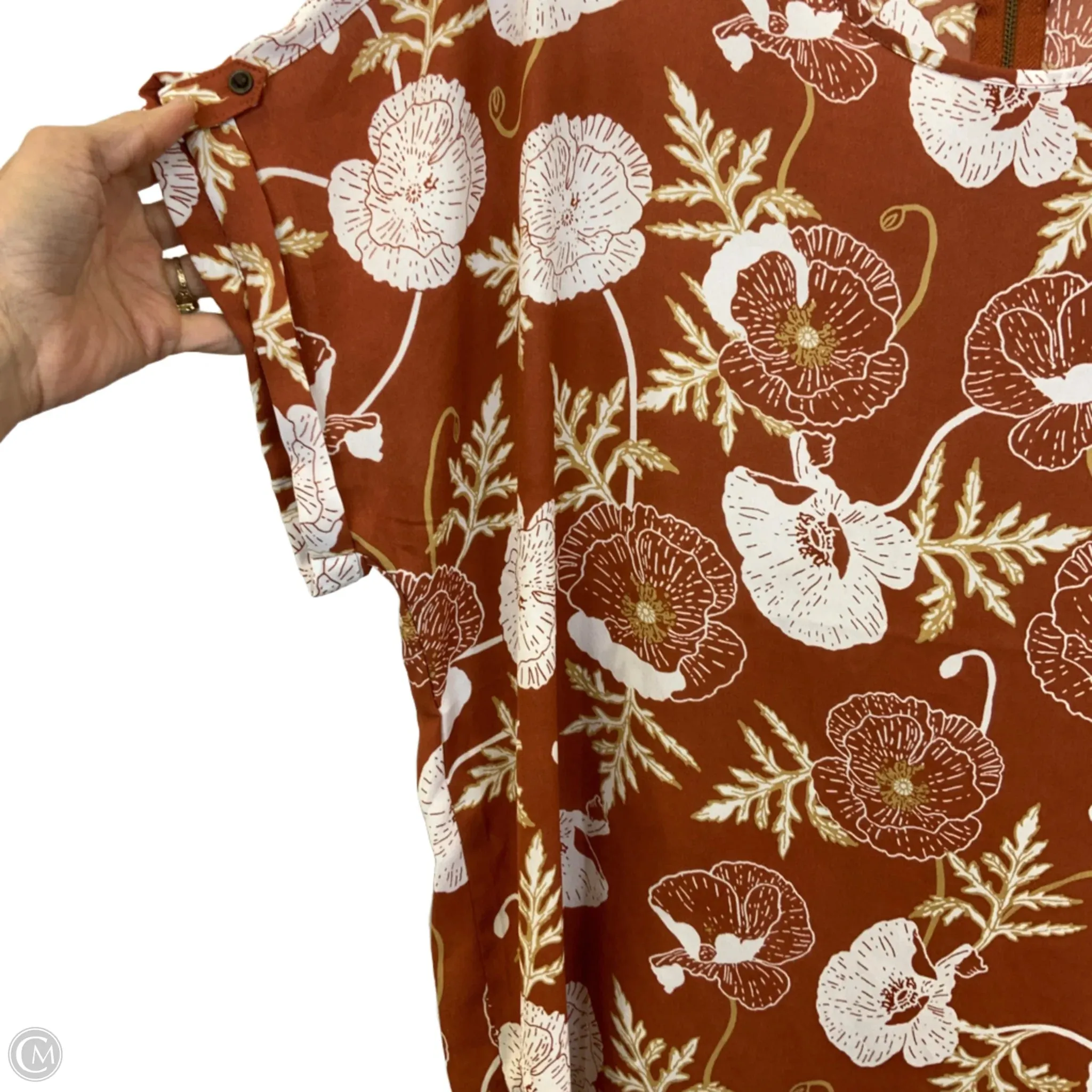 Top Short Sleeve By Maurices In Orange, Size: L