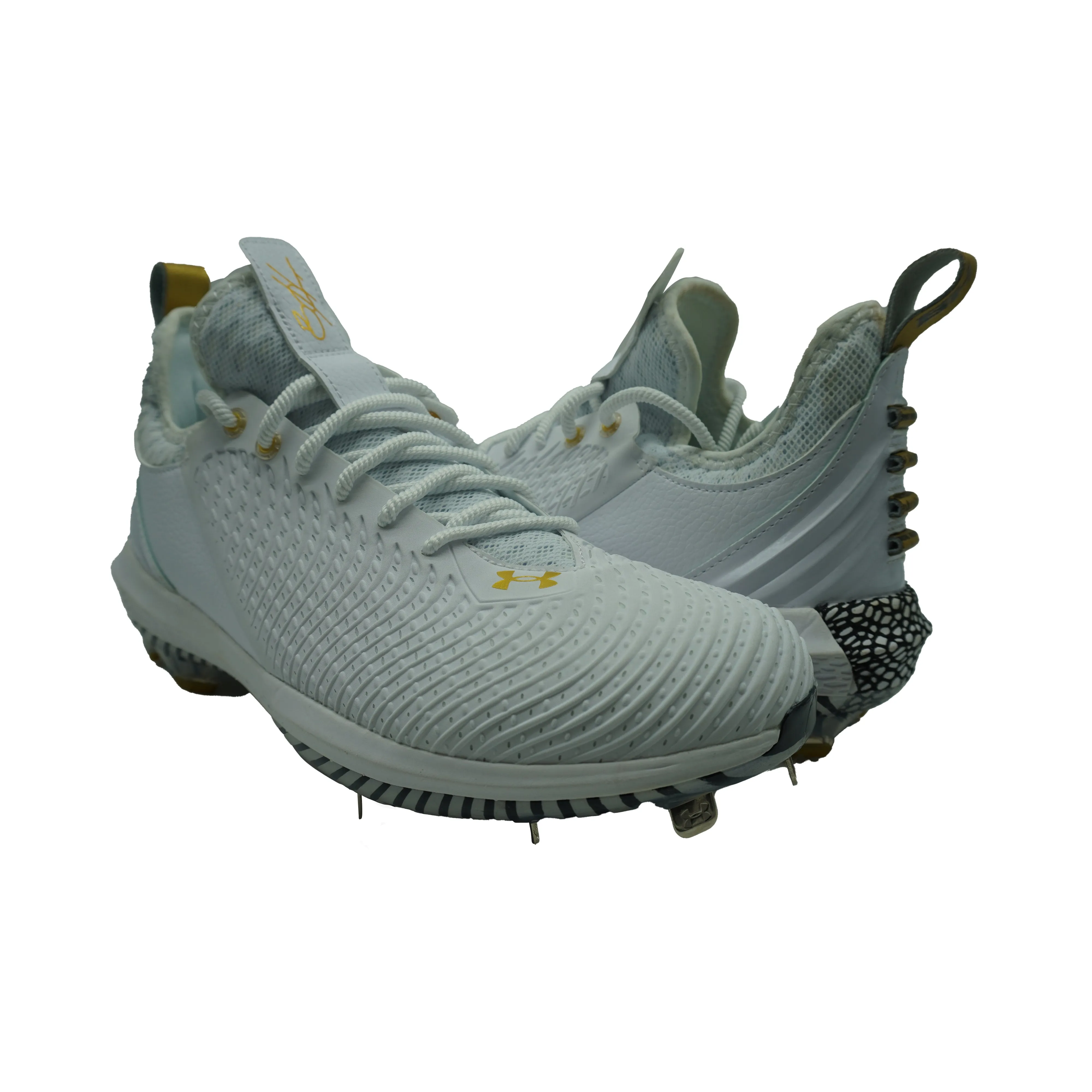 Under Armour Men's Harper 5 Low ST Baseball Cleats White Black