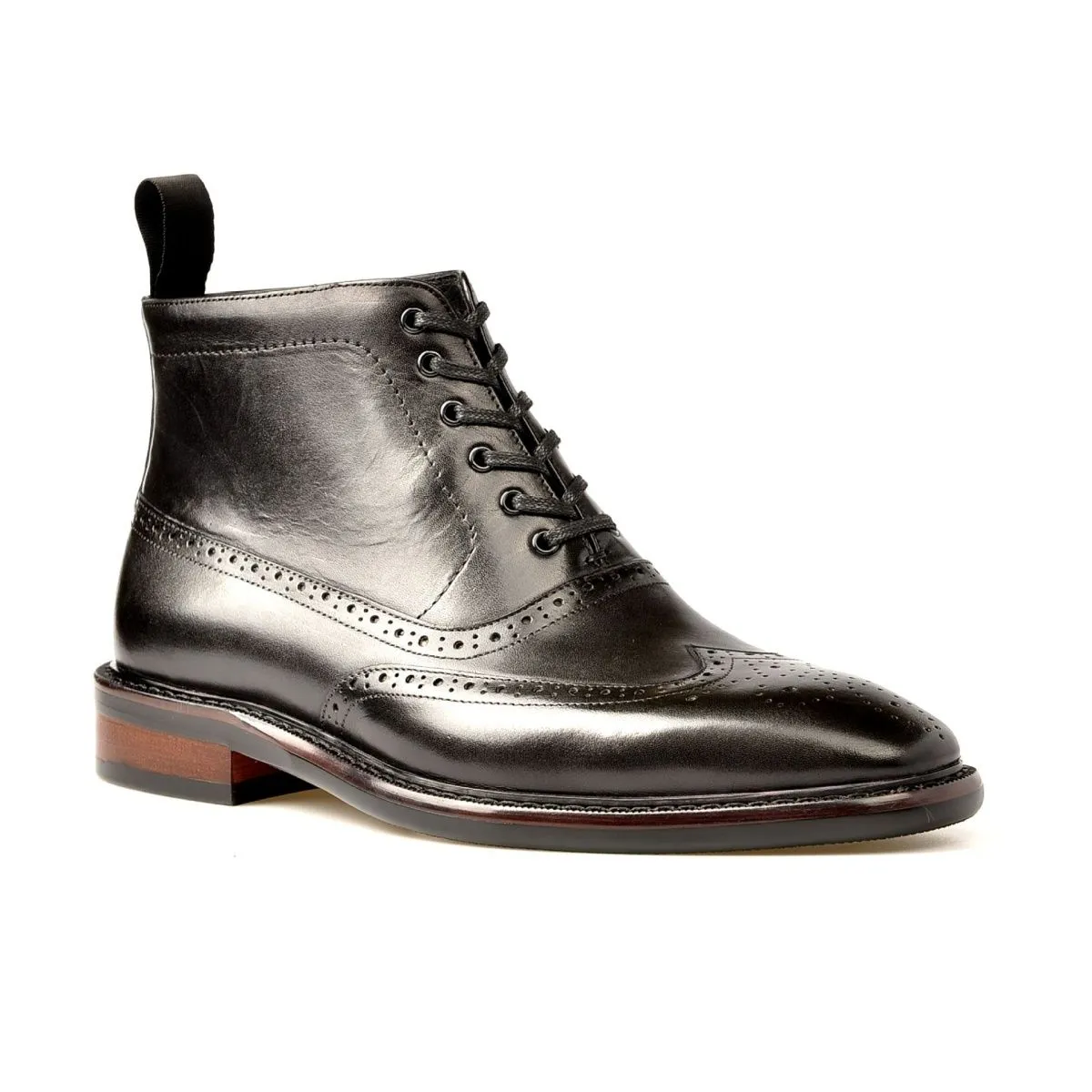 Vintage polished engraved Martin boots men's genuine leather boots