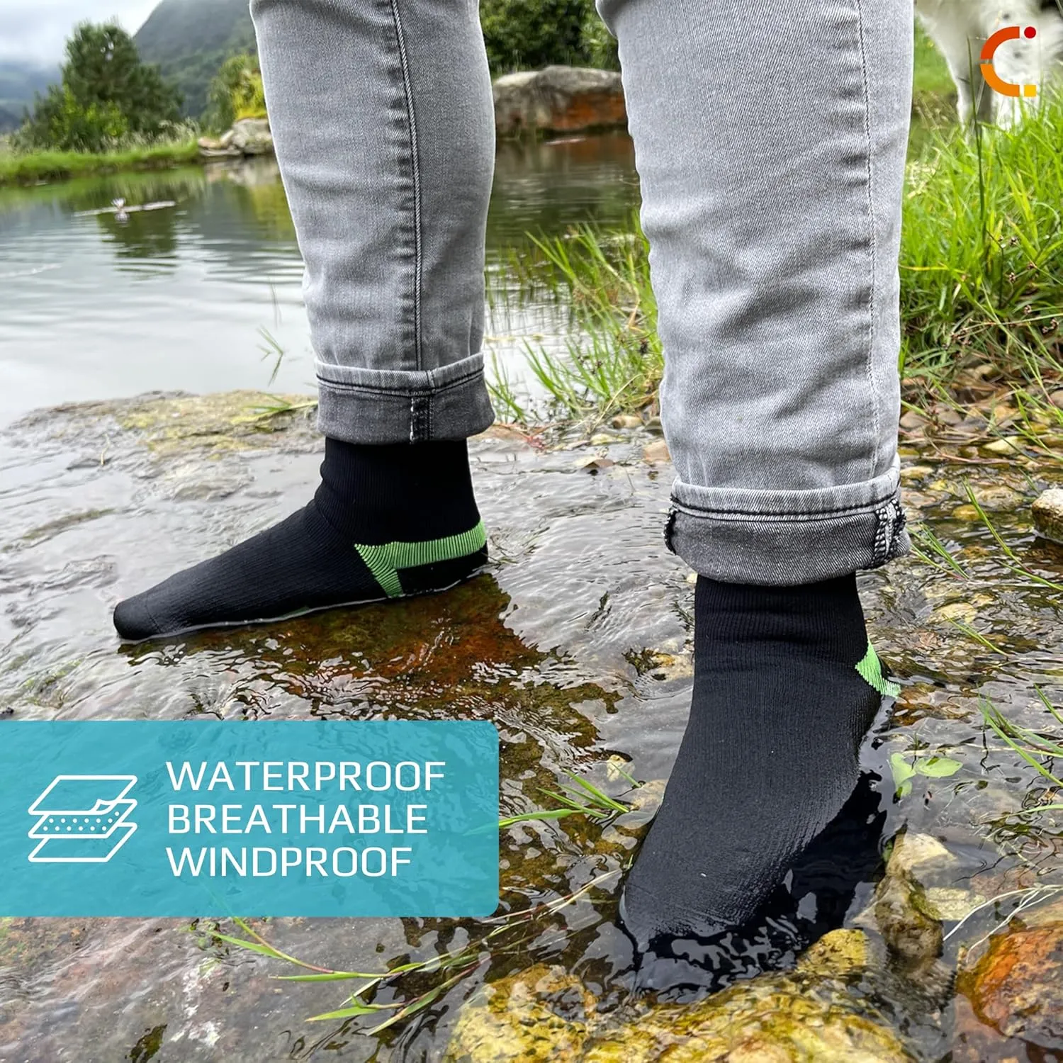 Waterproof Socks for Men and Women - Moisture Wicking, Dry and Breathable for Outdoor Hiking Wading in Water