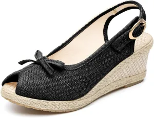 Wedge Sandals for Women Closed Toe Comfortable Summer: Platform Summer Beach Bohemia Ankle Strap Causal Outdoor Vintage Casual Hollow Out Orthopedic Comfy Gladiator Ladies Dressy Shoes