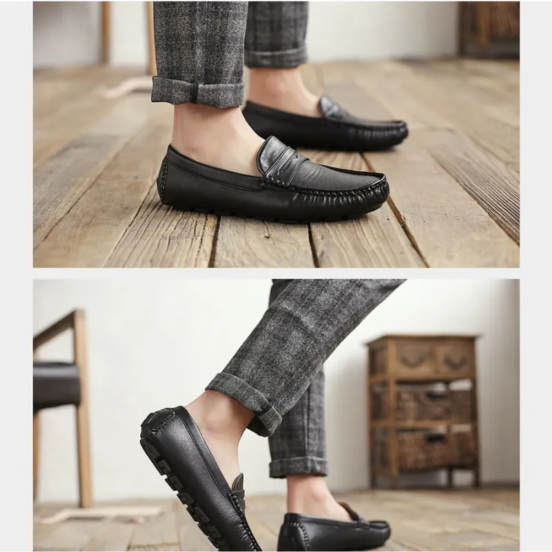 West Louis Autumn Casual Leather Moccasins