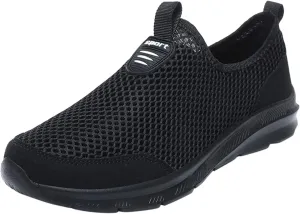 Women's Fashion Sneaker Mesh Slip On Black Non Slip Shoes for Women Comfortable Women's Trail Running Shoes Women Green Loafers Shoes Thick Sole Sneakers Womens