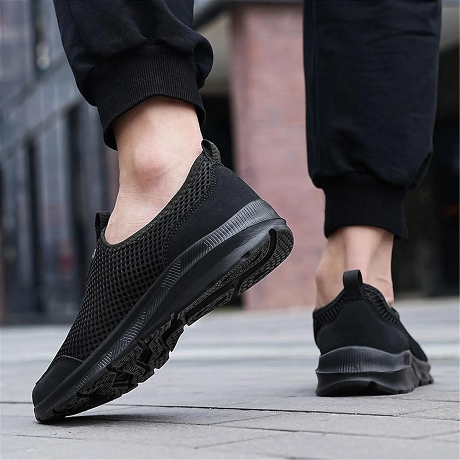Women's Fashion Sneaker Mesh Slip On Black Non Slip Shoes for Women Comfortable Women's Trail Running Shoes Women Green Loafers Shoes Thick Sole Sneakers Womens