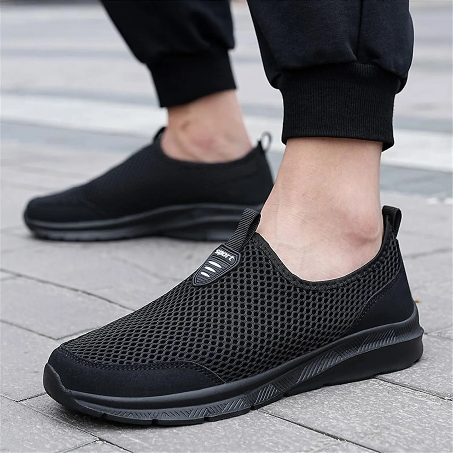 Women's Fashion Sneaker Mesh Slip On Black Non Slip Shoes for Women Comfortable Women's Trail Running Shoes Women Green Loafers Shoes Thick Sole Sneakers Womens