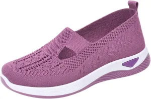 Womens Orthopedic Slip On Casual Shoes Walking Sneakers with Arch Support Comfortable Loafers Plantar Fasciitis Relief Foot Pain Diabetic Feet