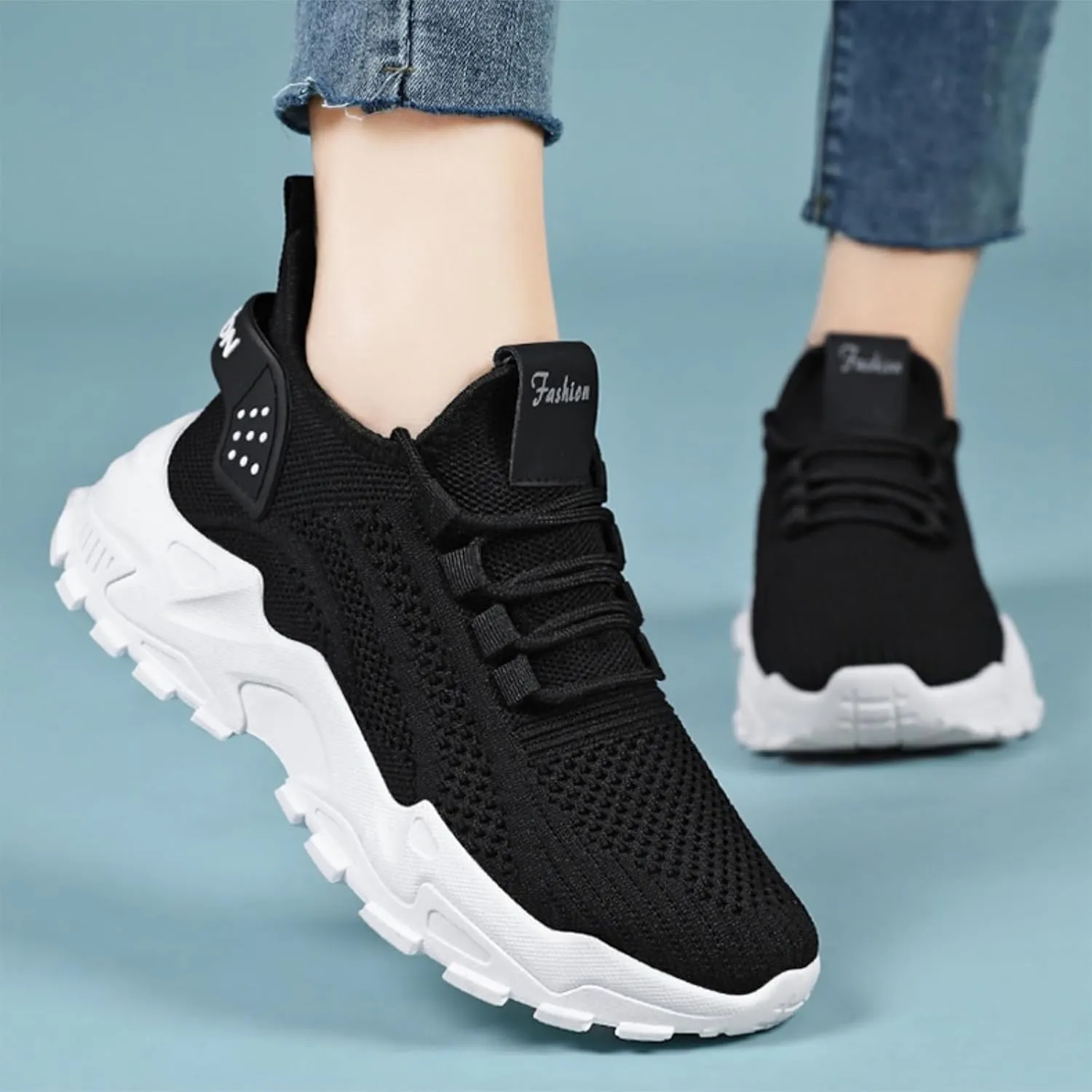 Women's Orthopedic Slip On Walking Shoes Air Cushion Walking Shoes Comfort Loafers Wide Fit Breathable Mesh Sneakers Lightweight Soft Casual Sneaker Workout Work Shoe