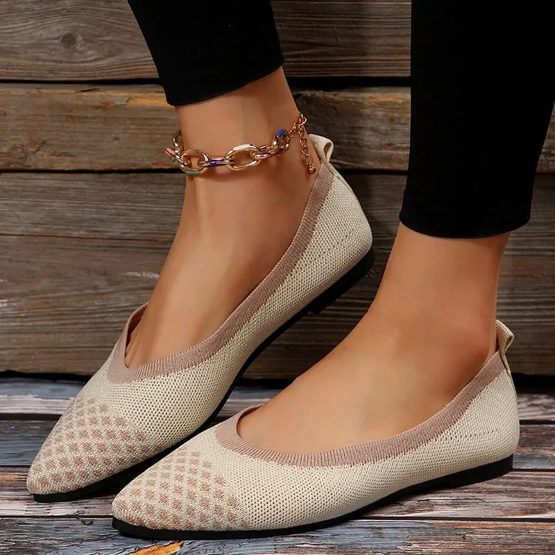 Womens Pointed Toe Casual Flats