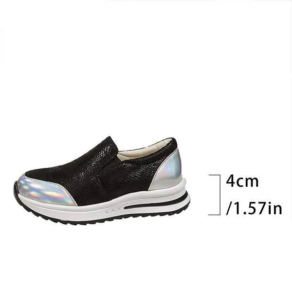 Women's Snake Print Sequin Casual Sneakers 78708155C